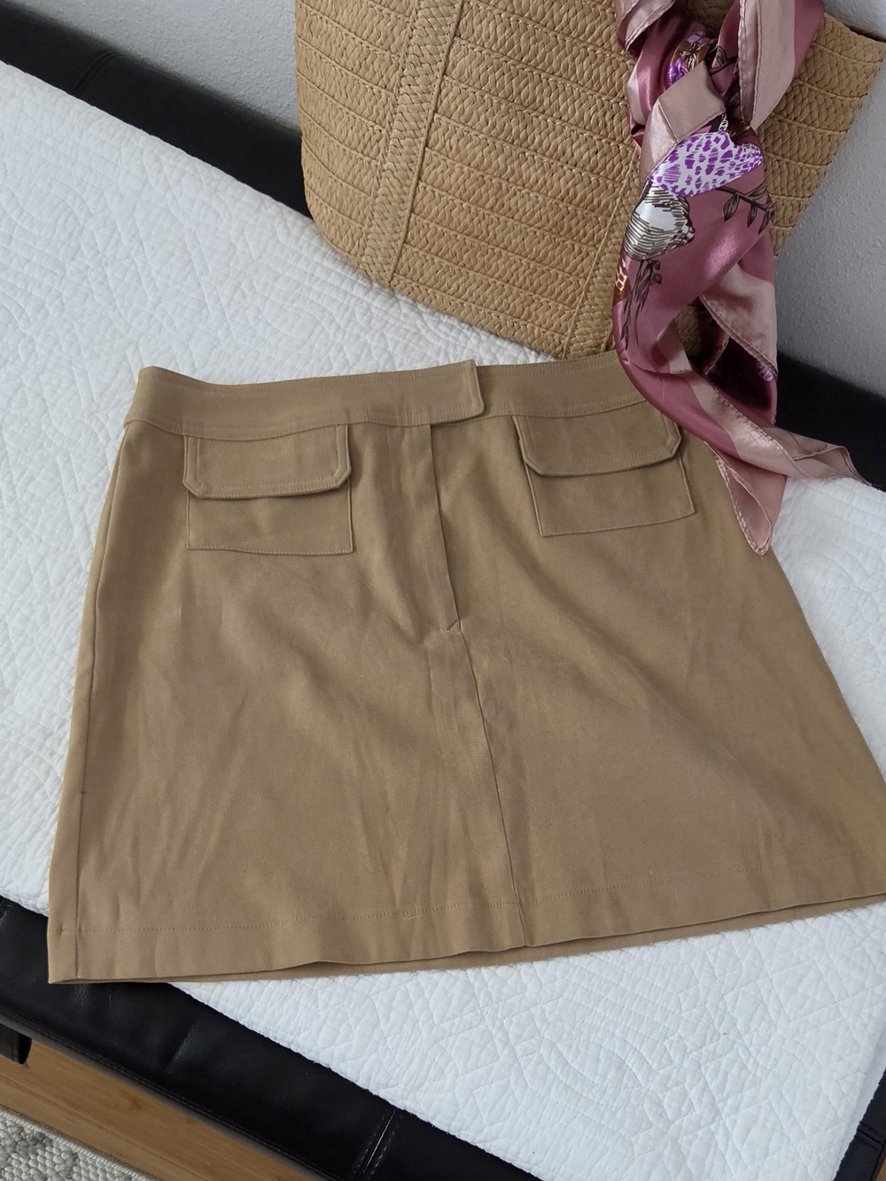 Henne Tan Mini Skirt